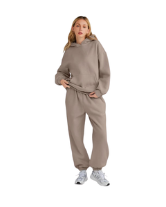 Sweat à capuche et pantalon de survêtement à capuche avec doublure polaire Pull à capuche à manches longues Survêtement unisexe Poche kangourou - Product Image 1
