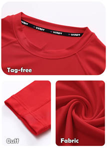 ชุดออกกำลังกายแขนยาว BJJ ชุดออกกำลังกายแขนยาวสำหรับผู้ชายเสื้อรัดรูปโลโก้ตามสั่ง - Product Image 5