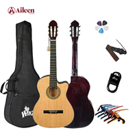 AC209CE Wholesale 39" Spruce Top Cutaway Stringed Instruments Electric Classical Guitar High Quality