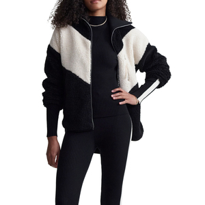 2024 New Arrival High Quality <b>Lightweight</b> Breathable Sherpa <b>Jacket</b> for <b>Women</b> Drop Shoulder Design Comfortable and Stylish - Product Image 1