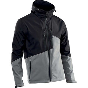 Chaqueta Softshell Lisa con Capucha para Hombre, Servicio OEM, Cómoda, Cortavientos y Transpirable - Product Image 3