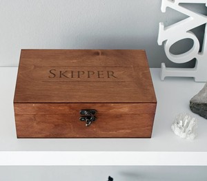 Caja de almacenamiento rústica de madera recuperada para decoración del hogar - Product Image 1