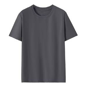 Camiseta de manga corta para hombre, de algodón puro de 180 g, con diseño de logotipo bordado personalizado OEM, corte ajustado, cuello redondo clásico y cómodo. - Product Image 2