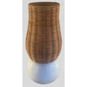 Hot Sale <b>iron</b> & Rattan Flower Vase Round Shape Tabletop Living Room Indoor Decor Art Deco <b>Iron</b> & Rattan <b>Lightweight</b> - Product Image 2