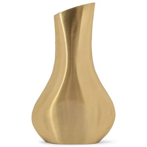 Vase à fleurs en laiton rouillé de meilleure forme de couleur or de conception de texture pour les vases floraux décoratifs de table de maison et de bureau - Product Image 3