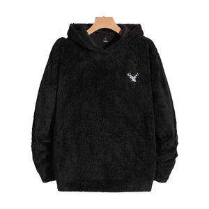 Pull à capuche unisexe à logo personnalisé Sweat à capuche en laine 100% oversize coupe hivernale Streetwear col à capuche en polaire pour hommes - Product Image 1