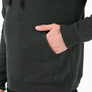 Wholesale Men's Winter Fleece Hoodies Slim Fit Full Sleeve Solid Pattern <b>Washed</b> Pullover Hoodies With Custom Design And Size - Product Image 5