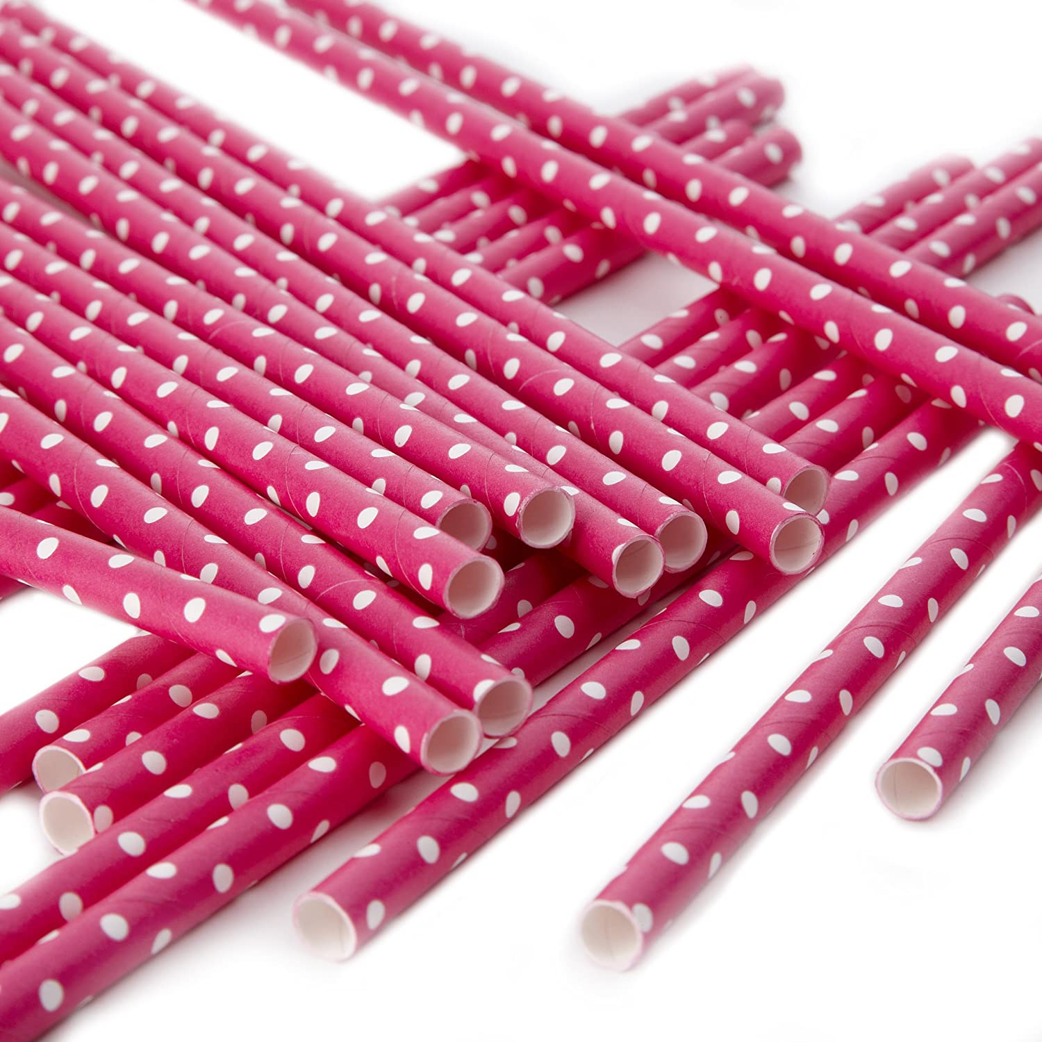 Disposable Pink Celebrations Parties Biodegradable Eco-friendly Paper Drinking Straws for Decorations Birthday