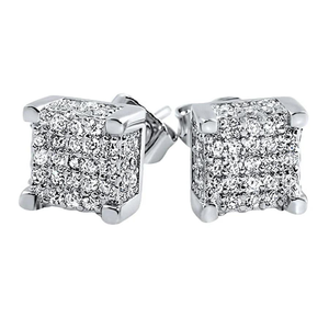 Pendientes de moda para hombre, pendientes de Hip Hop con personalidad, accesorios, pendientes de racimo de diamantes naturales de Plata de Ley 925 para mujer - Product Image 1
