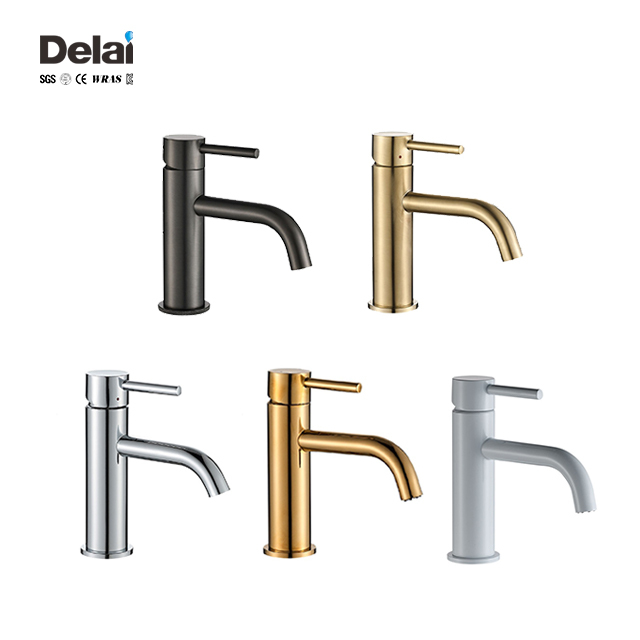 Round Modern Brass Single Handle Single