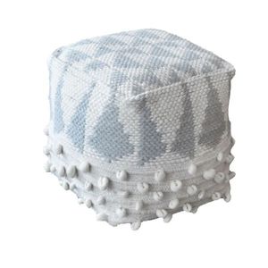 Puf de lana estampado cómodo al mejor precio, cojín de suelo hecho a mano otomano, reposapiés, asiento, decoración para sala de estar, estilo moderno - Product Image 5