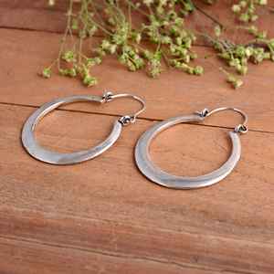 Pendientes de Aro Luna Hechos a Mano en Plata de Ley 925, Estilo Bohemio y Hippie, Chapados en Oro, Joyería para Bodas al por Mayor - Product Image 2