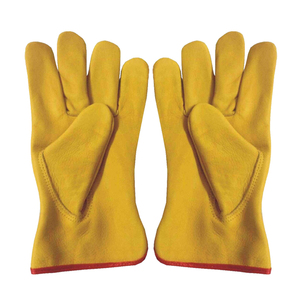 Guante de conducción de cuero de alta calidad 2025, guante de conducción de cuero de piel de vaca duradero cálido para invierno, guantes de protección de manos para hombres - Product Image 2
