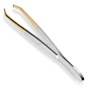 Профессиональный пинцет для бровей косый наконечник из нержавеющей стали инструмент для красоты Золотой пинцет для бровей Пинцет для ресниц
