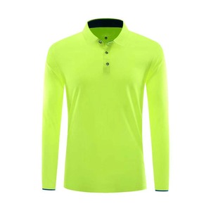 Polo de travail pour homme, polo à manches longues pour homme, polyester respirant, séchage rapide, vêtements de chantier d'été - Product Image 2
