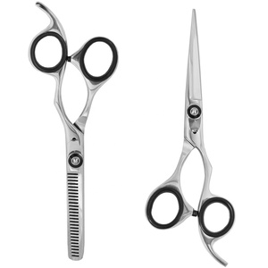 Ciseaux de barbier professionnels en acier inoxydable à manche en céramique, 32 dents, légers, pour effiler et couper les cheveux – Vente chaude - Product Image 4
