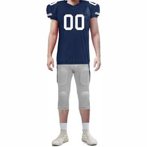 Maillots et pantalons de football américain personnalisés OEM avec logo vierge, impression numérique, courts, anti-humidité, protection UV pour adultes - Product Image 4