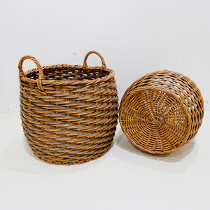 High Quality <strong>Collapsible</strong> Plastic Laundry <strong>Basket</strong> for Clothes Storage Portable Woven <strong>Basket</strong> with Lid and Proofing Design - Product Image 5