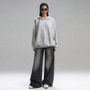 Sweat à capuche court avec strass Sweat à capuche femme polaire zippé respirant doux Streetwear Fashion Vintage Broderie Patch Logo personnalisé Sweat à capuche - Product Image 2