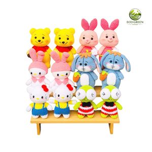 ตุ๊กตาสัตว์ถักโครเชต์แฮนด์เมดขายส่ง ของเล่นถักนุ่มนิ่ม รับทำโลโก้ตามสั่ง ของขวัญ OEM ของตกแต่งห้องเด็ก จัดหาสินค้า B2B - Product Image 2