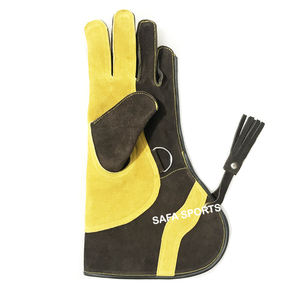 Guante de ante de alta calidad para caza al aire libre, doble capa, 33cm de largo - Product Image 4