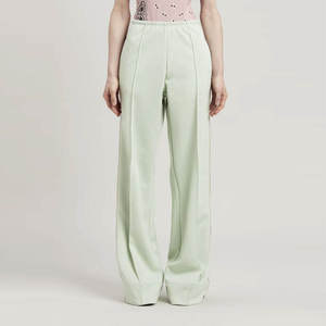 2025 vente en gros nouvelle couleur grande taille femmes coupe ajustée Style régulier vêtements d'hiver séchage rapide taille élastique toile Flare survêtement pantalon OEM - Product Image 2