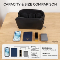 Sac à documents ignifuge pour voyage, étui de rangement étanche pour accessoires électroniques, pochette portable pour le cou pour hommes et femmes