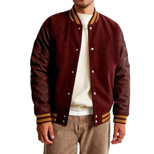 Chaqueta cortavientos para deportes de invierno para hombre, impermeable, transpirable, a la moda, bombardero liso, chaquetas universitarias con letras bordadas - Product Image 2