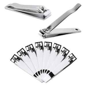 Cortaúñas recto de acero ultra afilado profesional cortaúñas de dedo de plata resistente cortadores de uñas acrílico herramientas de manicura - Product Image 1