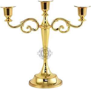 Bougeoir en métal fini or à la demande Design de luxe pour la maison hôtel fête de mariage Restaurant décoration bougeoir - Product Image 2