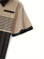Polo élégant et décontracté pour hommes, tissu adapté à l'été, sublimation rayé design col T-Shirt pour hommes