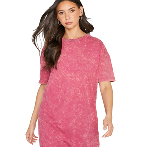 เสื้อยืดพิมพ์ลายกรดผ้าฝ้ายคุณภาพสูงของผู้หญิงขนาดใหญ่พิเศษ XS คอโอสีขาวแขนสั้นเป็นมิตรกับสิ่งแวดล้อมดีไซน์ลำลอง - Product Image 5