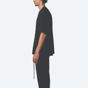 T-Shirt Homme Surdimensionné 100% Coton Coupe Boxy Lourde avec Motif de Lettre Unique Col Léger Jersey Tissu Vierge - Product Image 3