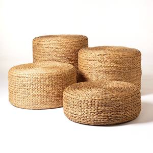 Factory direct price <b>stool</b> <b>ottomans</b> home decor pouf <b>stools</b> braided water hyacinth <b>ottoman</b> poufs - Product Image 6