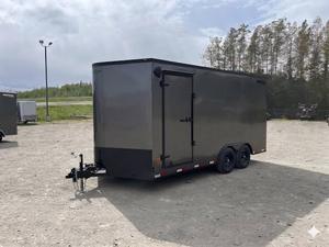 Nouvelle remorque de camion fermée 8,5x16 11,4K avec pack Black Out, capacité de charge de 200 kg, finition pewter, fabriquée en Floride - Product Image 3