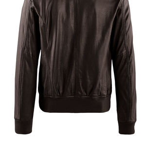 Fabricante personalizado Bomber Hombres Chaqueta de cuero de vaca genuino Vegano Ligero de moda con cremallera Estilo clásico vintage motorista - Product Image 5