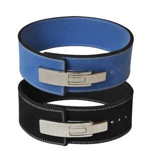 Fitness Gym Leather Cinturón de levantamiento de pesas Gym Fitness Training Cinturones de cuero genuino ajustables de Pakistán - Product Image 3