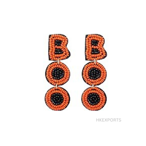 BOO Halloween Spooktacular Pendientes con cuentas Accesorios chapados en oro ¡Eleva tu aspecto festivo para regalos de fiestas de compromiso! - Product Image 3