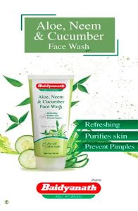 Aloe Neem và dưa chuột rửa mặt baidyanath - Product Image 3