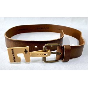 70ชิ้นท่าเรือเข็มขัดหนังผู้ชายสีน้ำตาล, หนังแท้, เข็มขัด, อุปกรณ์เสริม - Product Image 1