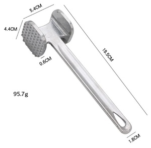 Outil de attendrissement de la viande en alliage de zinc, double tête, réutilisable, léger, facile à nettoyer, portable, pour la cuisine et la cuisson en plein air - Product Image 4