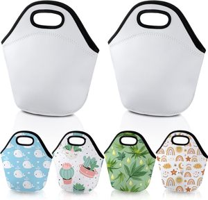Sac isotherme pour déjeuner en néoprène imprimé floral, imperméable, réutilisable, pliable, pour pique-nique - Product Image 1