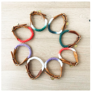 ชุดสายจูงสุนัขและปลอกคอสุนัขผ้าฝ้ายสีเขียวเข้มสายจูงสุนัขแบบทำมือปรับแต่งได้ตามต้องการ - Product Image 2