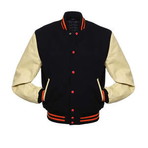 Vestes de baseball universitaires en gros OEM, vêtements de rue personnalisés, patchwork, lettres, patchs brodés en chenille, vestes universitaires - Product Image 2