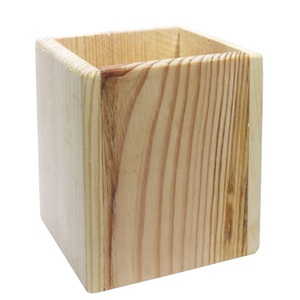 Porte-crayon en bois durable forme ronde maison ou bureau bureau décor de table support de stockage de stylo support utilisation quotidienne - Product Image 2
