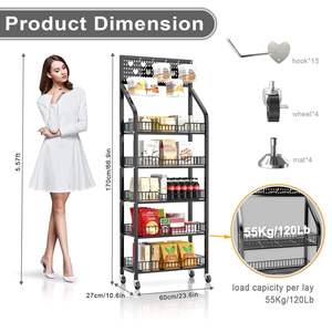 Estante organizador personalizado para paquetes de aperitivos, fácil montaje para tienda departamental, soporte de exhibición para comida, aperitivos, patatas fritas, galletas - Product Image 4