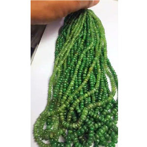 16 hebras de tsavorita natural 4-6mm redondel cuentas lisas 1575 Cts lote Iroc ventas 16 pulgadas collar de cuentas de piedras preciosas US $205 para todos - Product Image 1