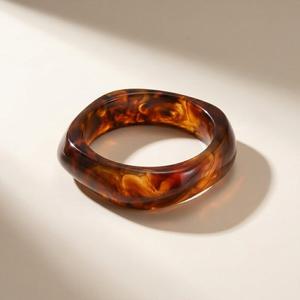 Handmade Acrylic Women's Fashion <b>Boho</b> Bangle-Polished Minimalist Design Gift - Product Image 5