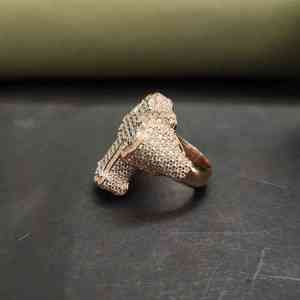 Bague Hip Hop Unique en Acier Inoxydable Plaqué Or 14K avec Moissanite Baguette Tendance Certifiée IGI Unisexe pour les Occasions Spéciales et les Fêtes - Product Image 6