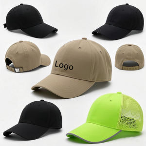 Gorra de béisbol con logotipo bordado de 5 paneles, unisex, de poliéster/algodón, de secado rápido, deportiva, para correr, gorras de golf no estructuradas - Product Image 5